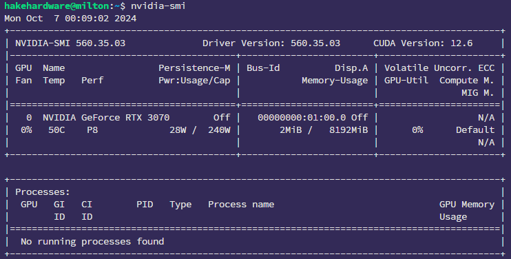 nvidia-smi